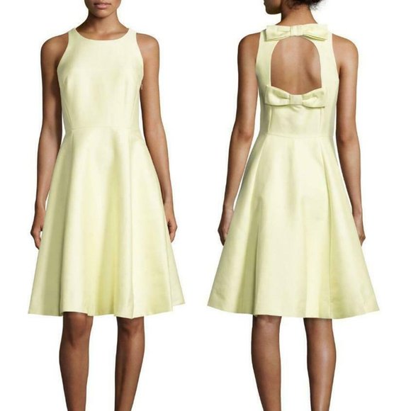 Kate Spade Dresses & Skirts - $448 NEW Kate Spade New York Double Bow Back Lemon Yellow Flair Cocktail Dress